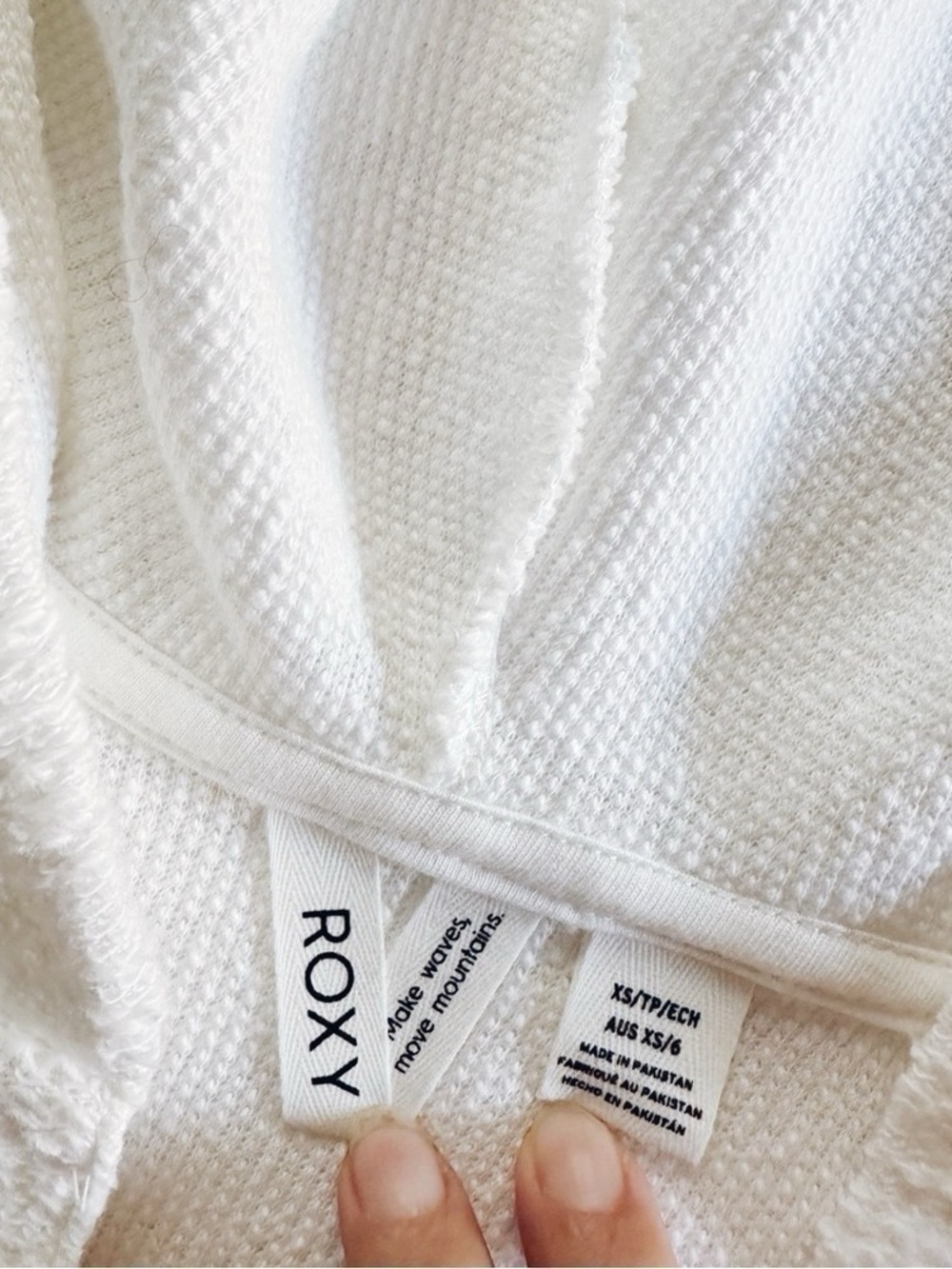 NEW Roxy Pearling Oversized Hoodie Snow White - Picture 6 of 7